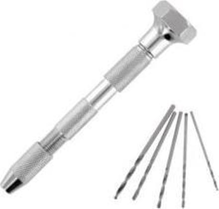 Model Craft Handboor - PPV2237D Modelcraft Pin Vice Double Ended Swivel Top - 5 Drill Bits (0 - 2.9mm) Gereedschap