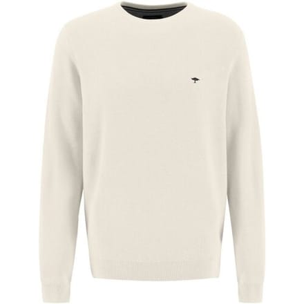 Fynch-Hatton Trui Ronde Hals Fine Structure Off White / male