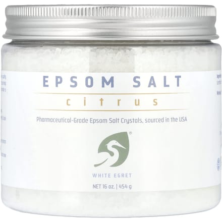 White Egret Personal Care, Epsom Salt, Citrus, 16 oz (454 g) white