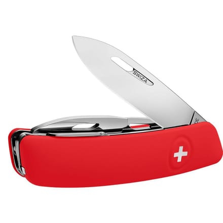 Swiza D04 Zakmes - Rood (Red) - Blisterverpakking