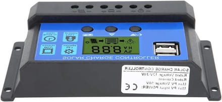 Zonnepaneel Controller - Laadregelaar Solar - Batterij Laden - LCD Scherm - 30A - Zwart