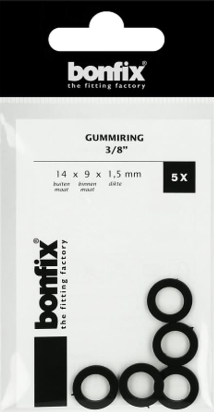 BONFIX Gummiring 3/8" (14 x 9 x 1,5 mm) 5 stuks