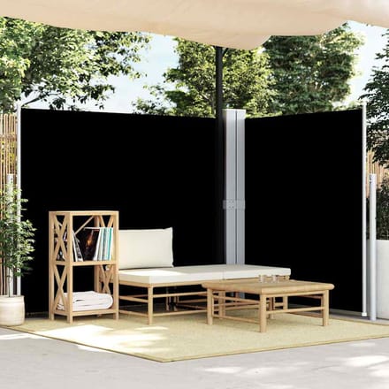 vidaXL - Windscherm - uittrekbaar - 180x600 - cm - zwart