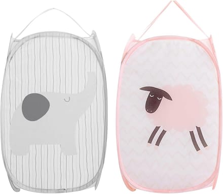 Pop-up wasmand, gaas, 30 x 30 x 50 cm, wasmand waskorven met handgrepen, stoffen mand, statiegeldflessen, collectie