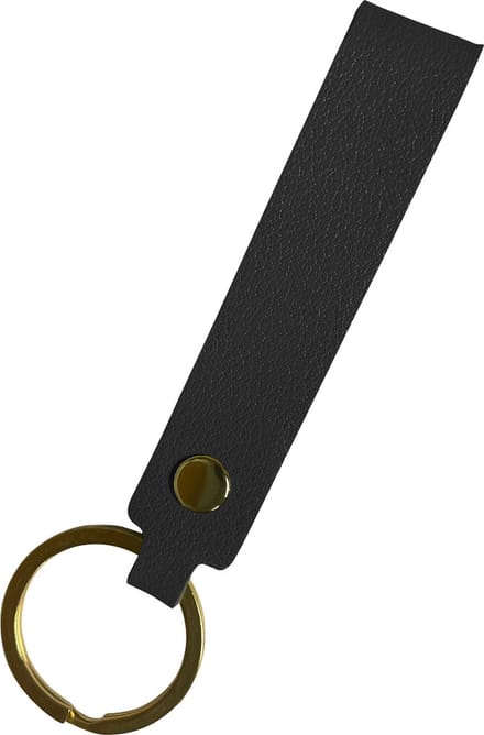 Sleutelhanger Leer - Leren Sleutelhanger Met Sleutelhanger Ring - Zwart