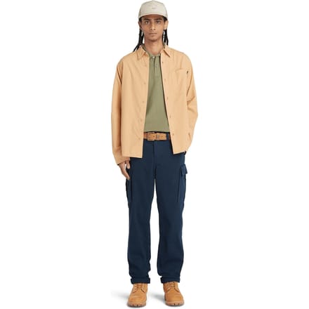 Timberland Garment Dye Poplin Shirt Light Wheat B Maat: S | Casual Overhemden Outlet | Heren | Beige
