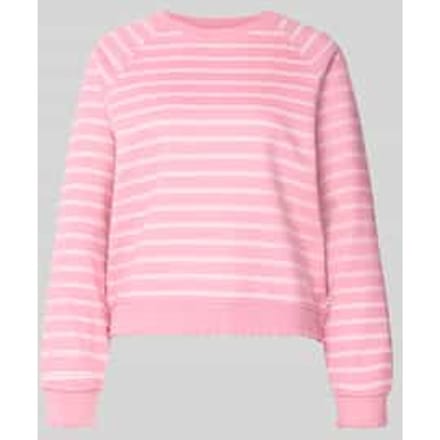 Tom Tailor Denim - Sweatshirt met streepjespatroon - Maat M - pink white stripe