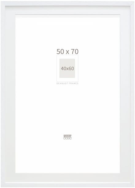 Deknudt Frames Fotolijst - wit met passe-partout - 40x60 / 50x70 cm