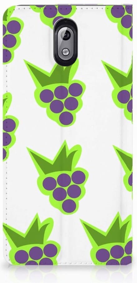 Nokia 3.1 (2018) Flip Style Cover Druiven