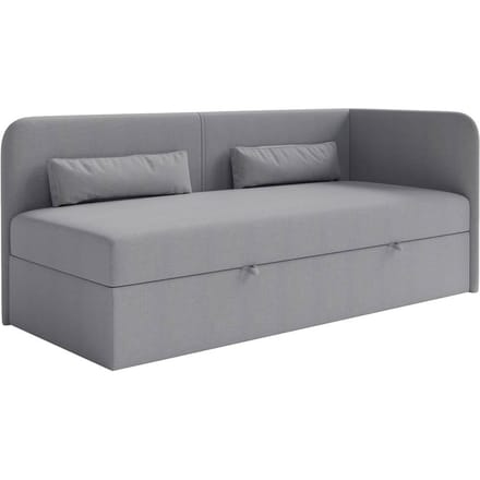 Jeugdbed Cambrils chenille rechts 90 x 200 cm met opbergruimte | NADUVI Collection