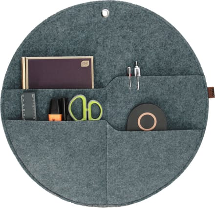 Bertoni - Groot wandorganizer wiel met zakken - Grijs XL - 45 cm