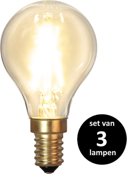 Soft Glow KogelLamp - E14 - 1.5W - set van 3
