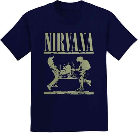 Nirvana - Stage Heren T-shirt - XL - Blauw