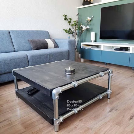 Design85 - Salontafel - Steigerbuis - Steigerhout Salontafel