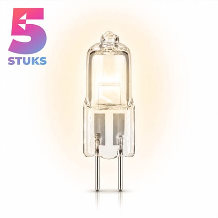 5x Mini Halogeenlamp G4 - 10W - Warm Wit Licht (2700K) - 130 lm - 2 jaar - Dimbaar