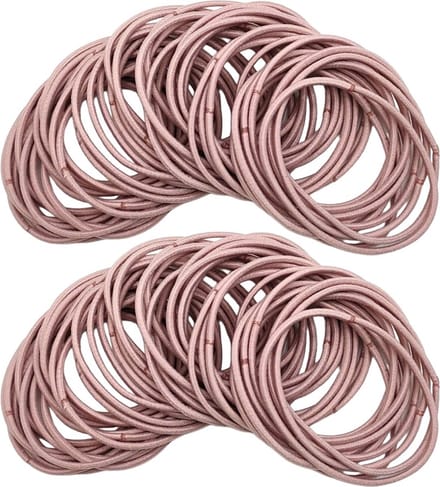 100 Roze Haarelastiekjes - 45mm - 2mm Dik - 100 Stuks - Roze
