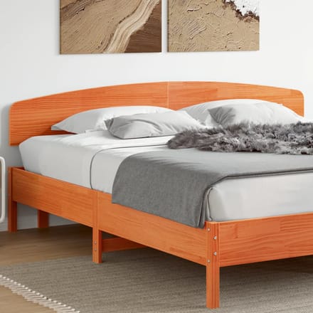 vidaXL - Hoofdbord - 180 - cm - massief - grenenhout - wasbruin