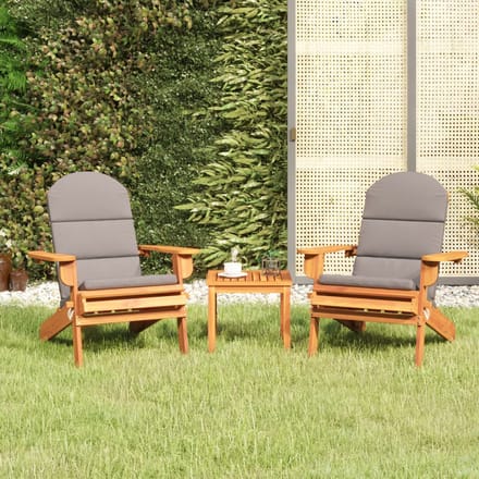 vidaXL - 3-delige - Loungeset - Adirondack - massief - acaciahout