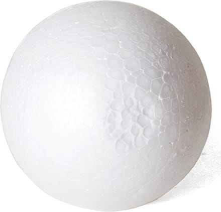 Gerimport Piepschuim bal/bol - D10 cm - wit - DIY hobby/decoratie bal
