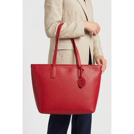 Furla Classic Medium Tote W/ Zip Rosso Veneziano Maat: OS | Handtassen Outlet | Dames