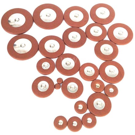 26 Stuks Saxofoon Lederen Polsters Vervanging voor Altsaxofoon brown