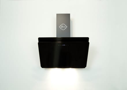 GURARI GCH 411 60 BL PRIME+Koolfilter Afzuigkap, Afzuigkap 60 cm, zwart glas, 1000m³/h