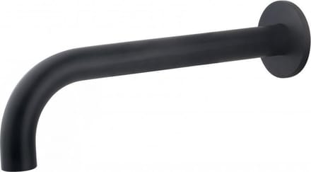 Wiesbaden Caral baduitloop rond 25 cm 1/2'' mat zwart