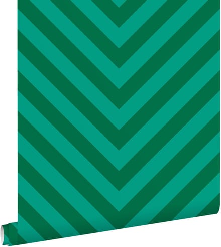 ESTAhome behang chevronpatroon groen - 50 x 900 cm - 131404