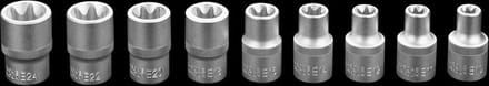 NEO - Torx Dopsleutelset - 1/2" - 9 stuks - Chromo Vanadium