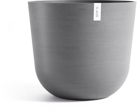 Ecopots Oslo 65 - Grey - Ø65 x H56,6 cm - Ronde grijze bloempot