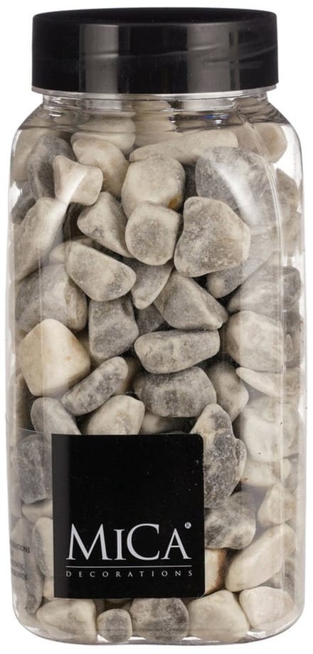 Lichtgrijs Medium Decoratie Steentjes - 650ml - Mica Decorations