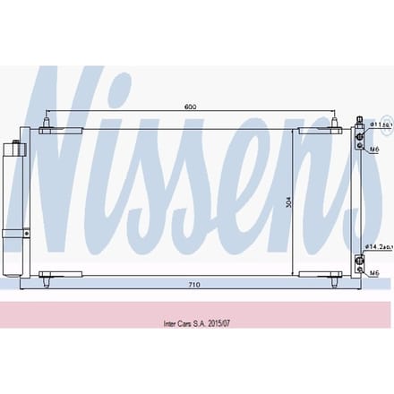 Condensator, airconditioning NISSENS 94830