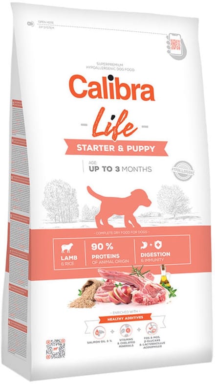 Calibra Hond Life Starter & Puppy Lamb  12 kg