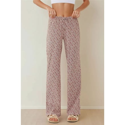Brede Geklede Relaxed Broek