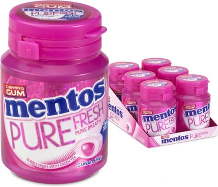 Mentos Gum Pure Fresh Bubblefresh - Kauwgom - Suikervrij - 1x6stuks