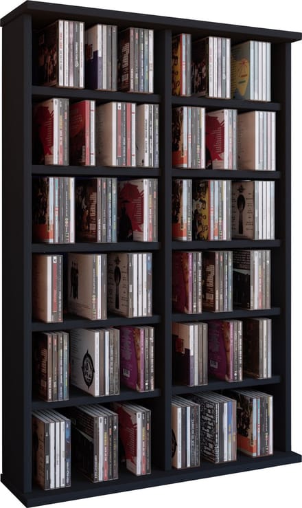 Houten CD DVD-standaard plank kabinet opslag staande plank Ronul