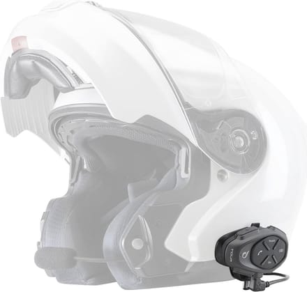 Bluetooth Motorintercom voor maximaal 4 Motorrijders - Waterdicht, 25 uur Autonomie, Snel Opladen