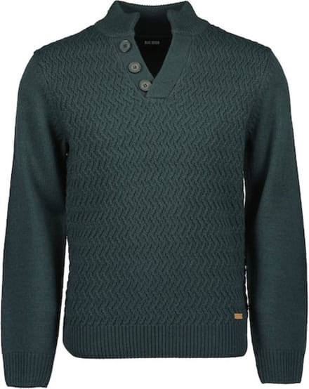 Blue seven heren - Trui 376447 groen gebreid maat L