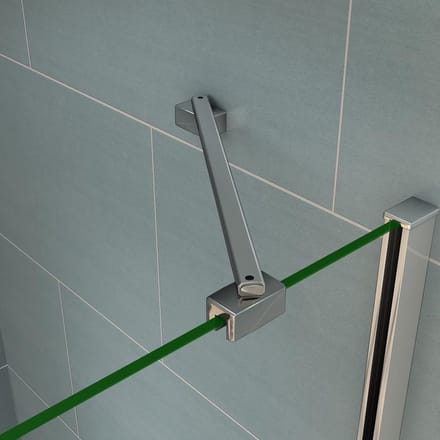 Stabilisatiestang hoek 45 graden ,voor glasdikte 6-8mm