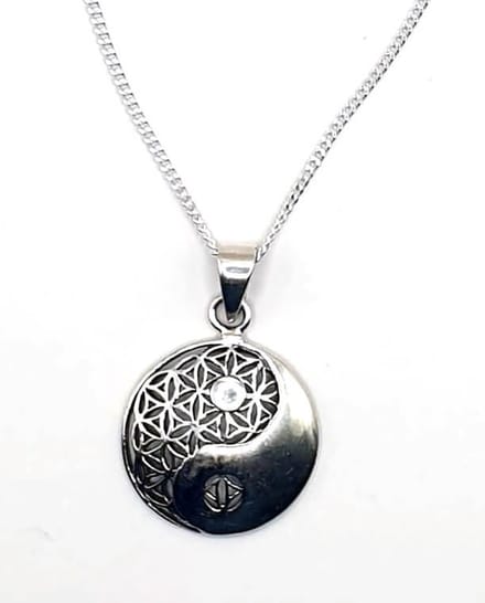 Zilveren hanger yin yang(30012)