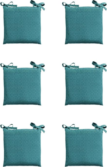 Madison - Zitkussen - Universeel - 6x - 46x46 - Outdoor Check Sea Blue