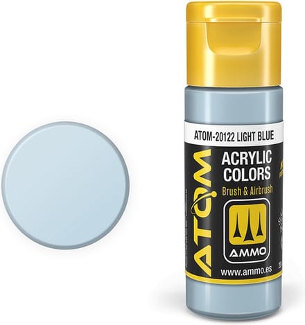 AMMO by Mig Jimenez Hobbyverf Acrylverf - MIG 20122 ATOM - Light Blue - Acryl - 20ml Verf flesje - 20 ml