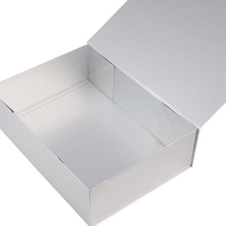 Glans gelamineerde magneetdozen Zilver - 35x25x10cm - 25 stuks
