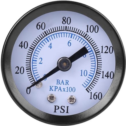 Dailygoods- Draadmanometer 40 mm - Drukmeter voor Lucht/Olie/Water - Robuuste