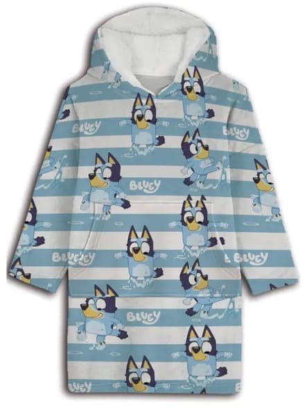 Bluey hoodie poncho strepen 7 - 14 jaar polyester
