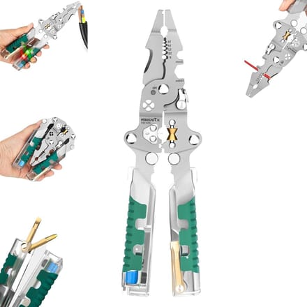 Multitool Tang - Draadstripper Krimper - Elektrisch Werk - 18 Functies - 21.5 cm - Zwart