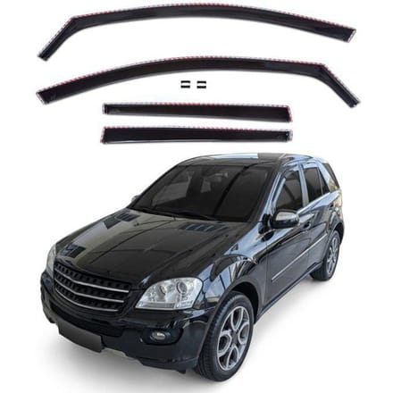 Déflecteurs d'air - Mercedes M‑Class W164 (2005-2011) - Aérodynamique - Montage facile - Teinté anti‑UV