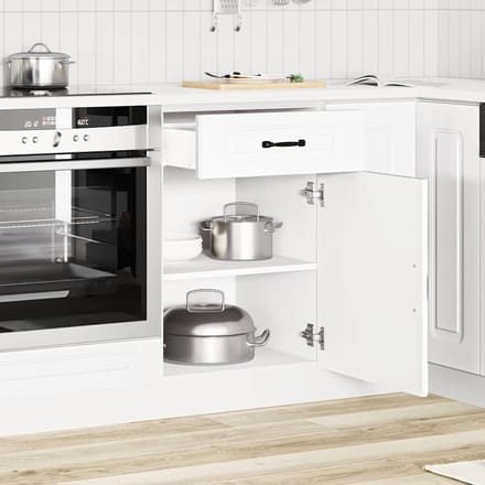 vidaXL - Onderkast - Kalmar - bewerkt - hout - wit