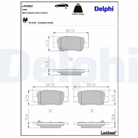 Remblokset DELPHI LP3982