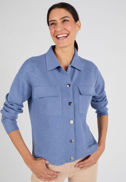 Damart - Vest met drukknopen Thermolactyl - Dames - Blauw - L